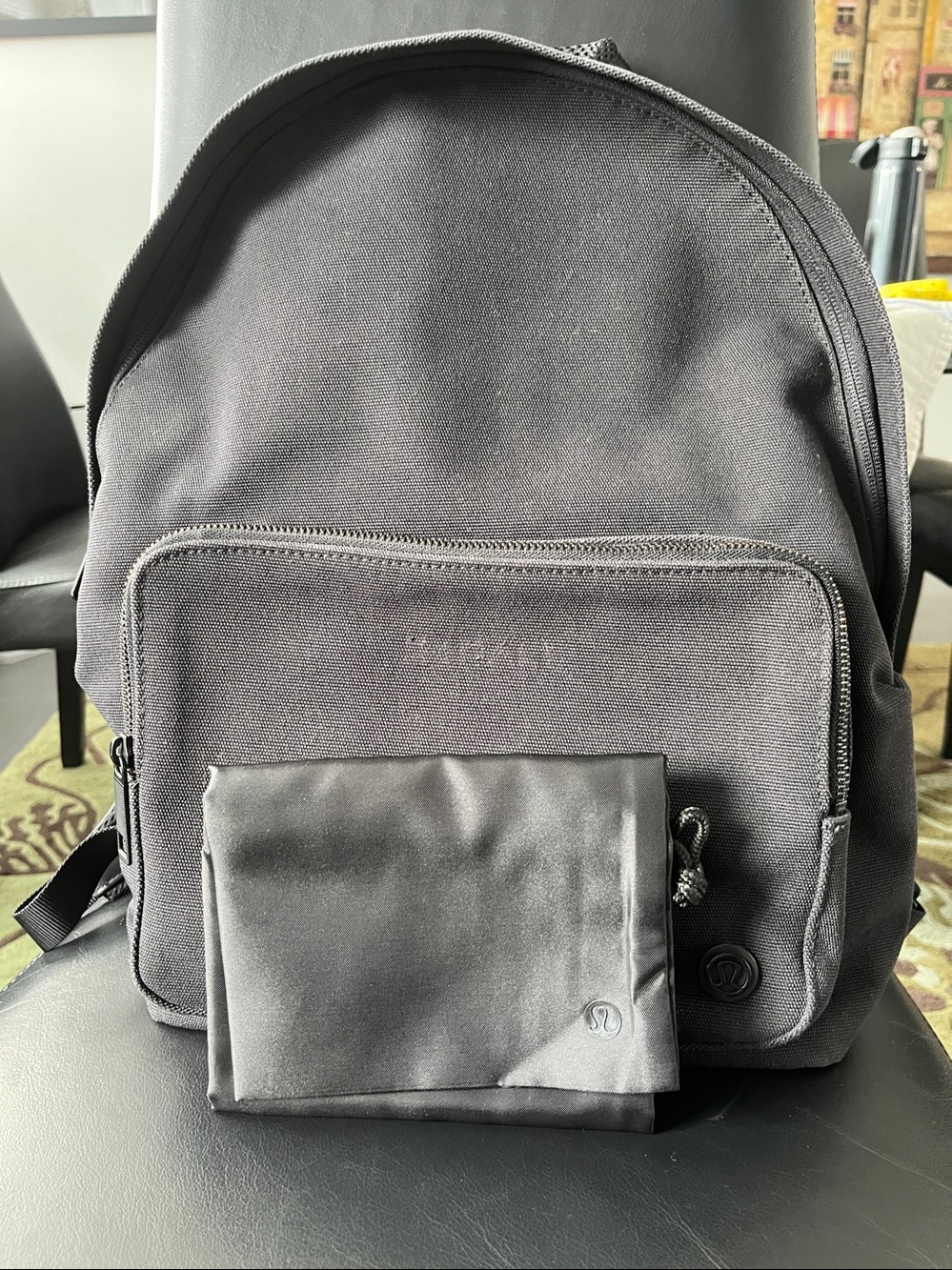 Lululemon Everywhere Backpack, Black, Canvas type material, Used Great Condition